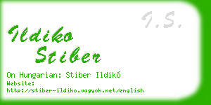 ildiko stiber business card